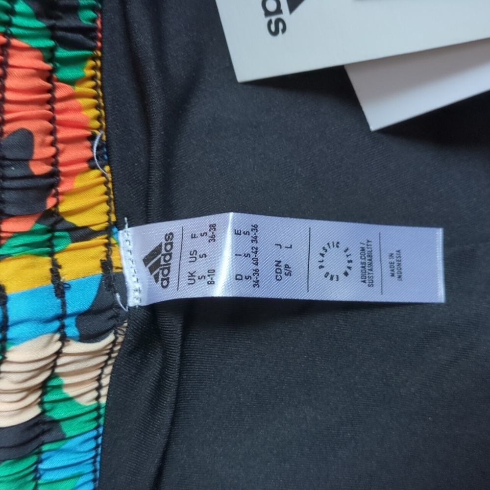 NWT High Waisted Multicolored Abstract Print Graphic Shorts Maximalist Athletic - Picture 4 of 13